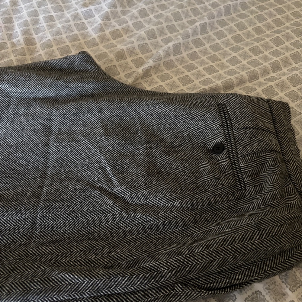 Uniqlo Black, white and grey wide leg pants